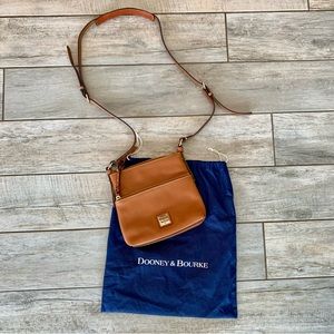 Dooney and Bourke brown pebbled leather crossbody bag